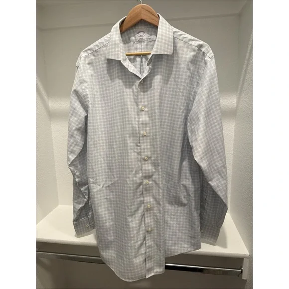 Brooks Brothers | Shirts | Brooks Brothers Button Up Shirt Mens 7567 Slim  Fit Non Iron Blue White Check | Poshmark